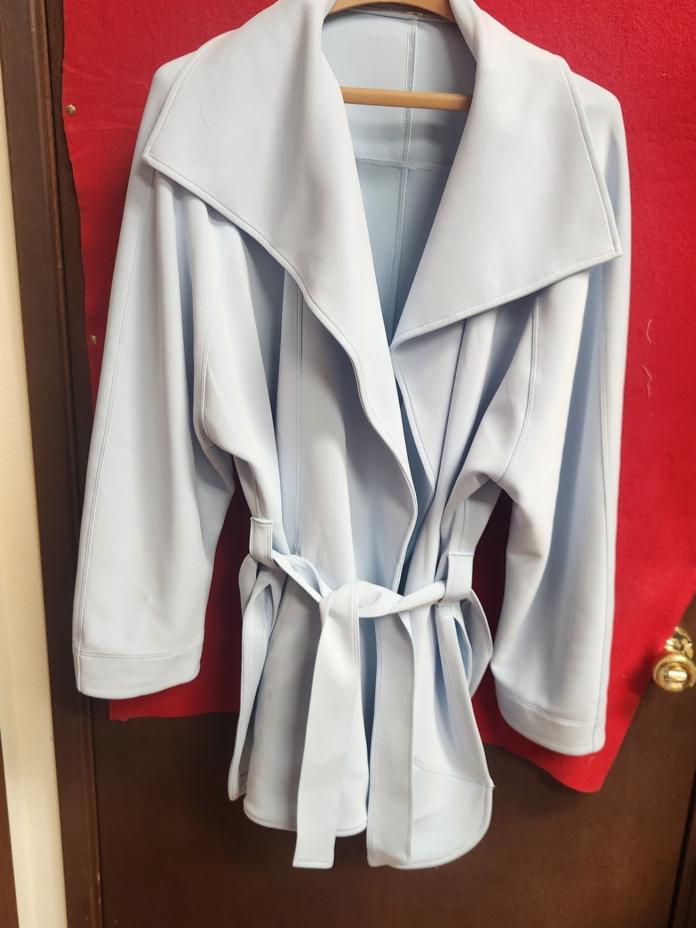 lululemon athletica Pale Blue Wrap Belted Jacket